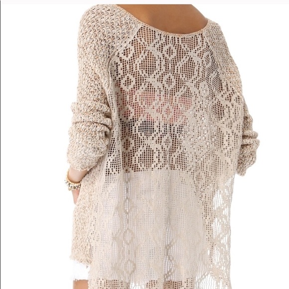 Free people sweater with lace back - Picture 2 of 5